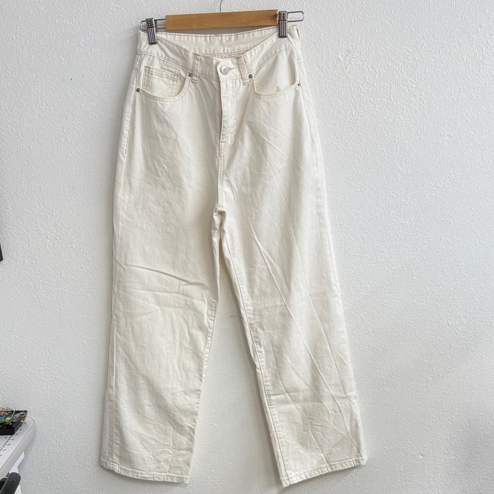 Polham semi wide leg Women's Cream Jeans